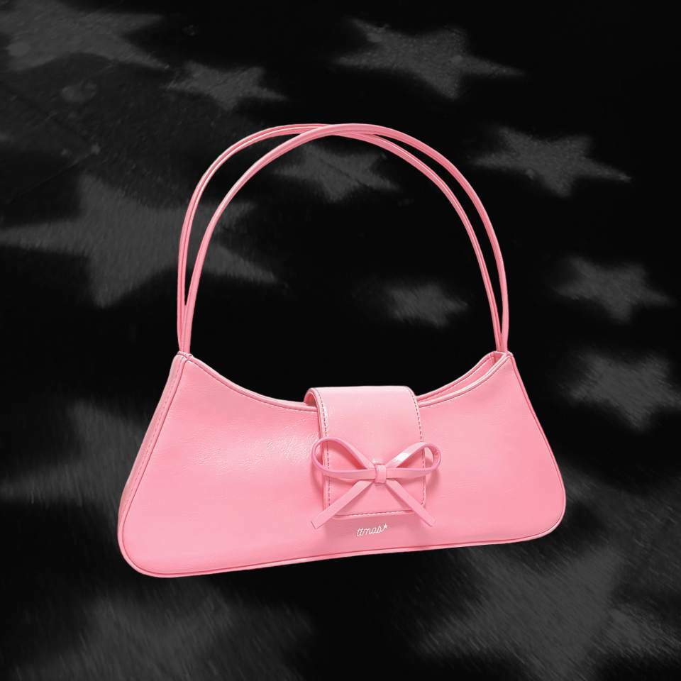 Bow Small Baguette Bag - Pillow Talk Pink