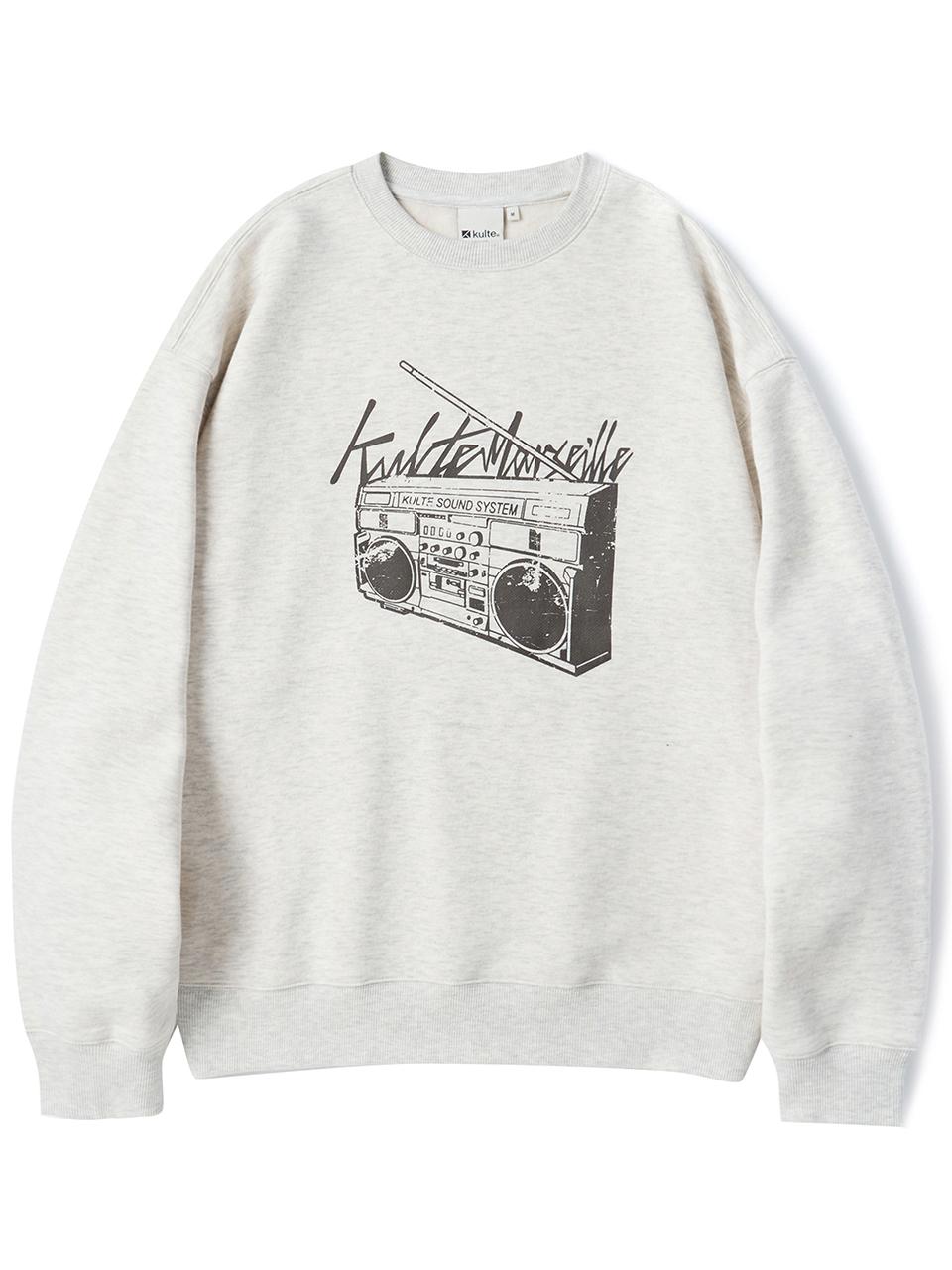 Retro radio crewneck O, B, melange - KULTE - Modalova