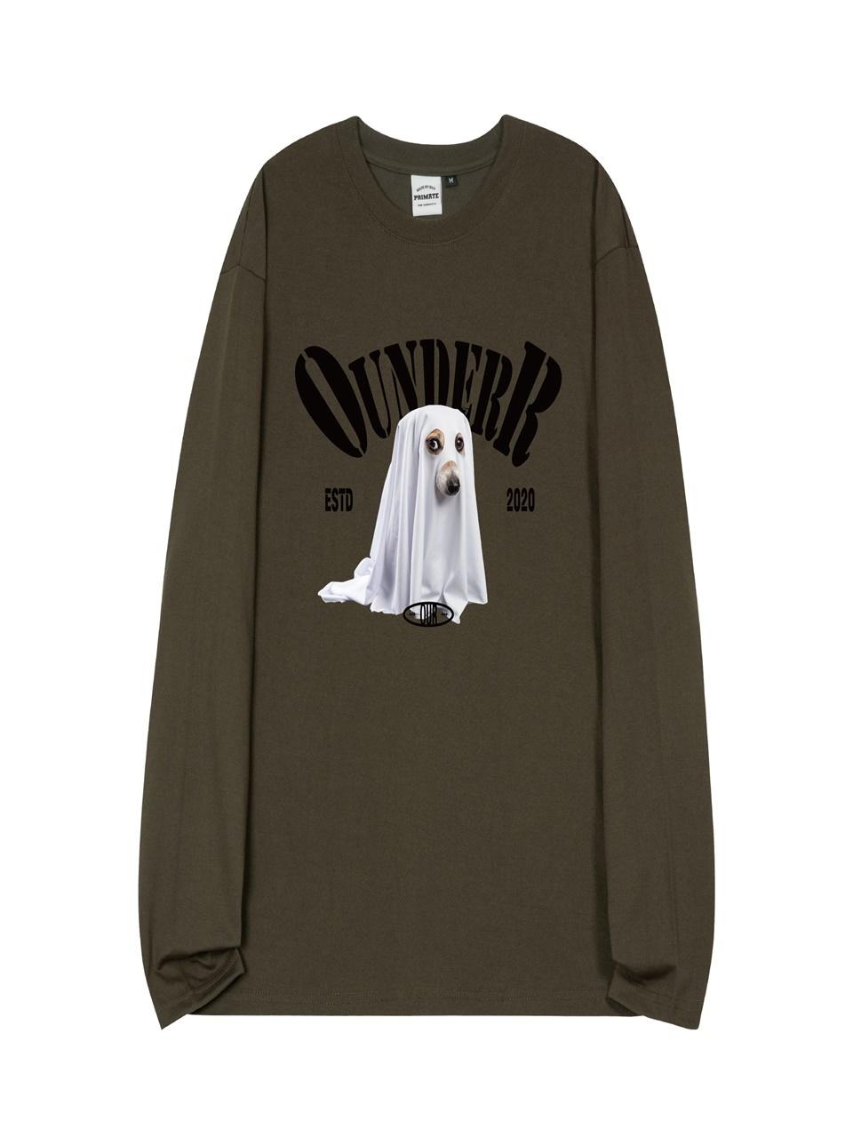 BOO Overfit Long Sleeve T-Shirt [Khaki] - OUNDERR - Modalova