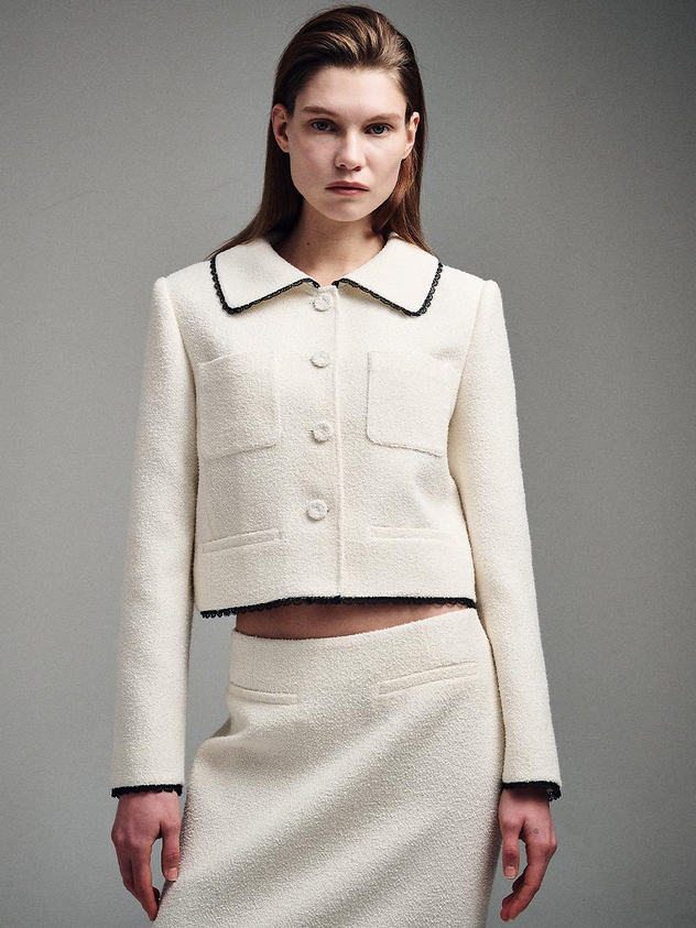 Short Wool Cashmere Jacket